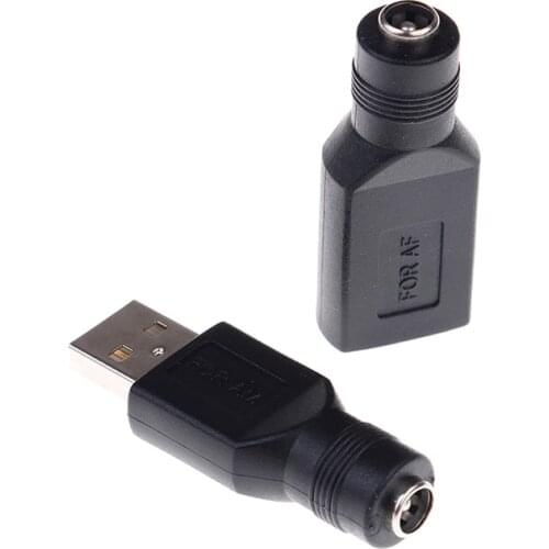 Female Jack To USB 2.0 Male Plug / Female Jack 5V DC Power Plugs Connector Adapter Laptop 5.5x2.1mm
