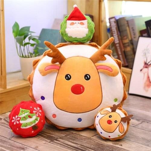 Christmas Decorations Elk&Santa Claus&Christmas Tree Plush Pendant Toy Keychain Party Gift Tree Hanging Ornament Gift