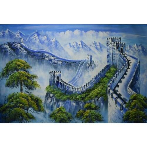 HandPainted Knife Oil Painting on Canvas Abstract The Great Wall Landscape Canvas Painting Wall Art Picture for Home Decoration