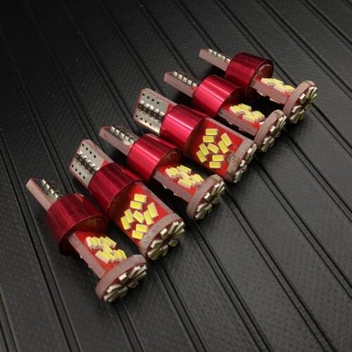 T10 W5W 194 Canbus 3014 27 SMD Led Bulb Tail Indicator 12V Error Free White Reading License Plate Light Turn Signal Lamp