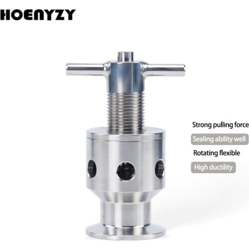 1.5" Tri Clamp Sanitary Adjustable Pressure Relief Safety Valve SUS 304 Stainless Steel Beer Brewing Fermenter Keg 0.5-5 Bar
