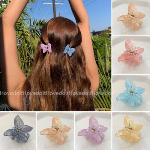 MIini Butterfly Hair Claw Sweet Fairy Hairpin Clip Gradient Colored Styling Tools Barrettes for Women Girls Hair Accessories