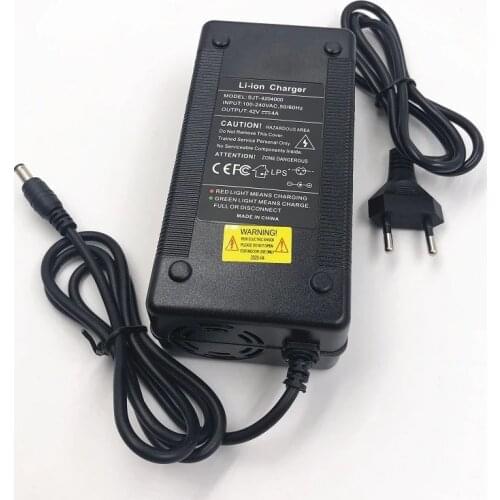 Electric bicycle lithium ion battery charger, 42V and 4A lithium battery charger for 10S and 36V, strong heat dissipation
