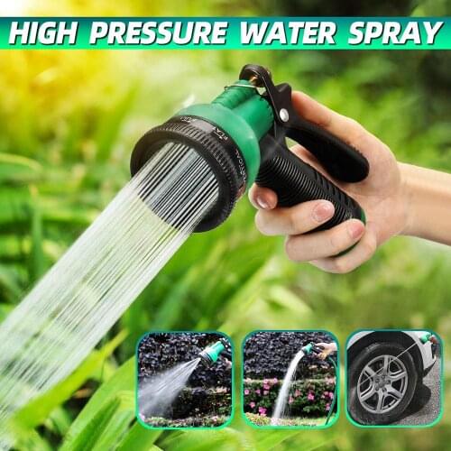 Green Car High Pressure Washer Hose Pipe Metal Nozzle Water Spray Garden Lawn