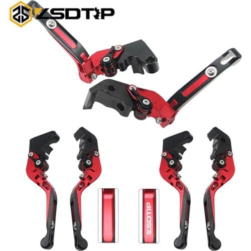 ZSDTRP 2Pcs Motorcycle CNC Folding Extendable Brake Clutch Levers Handle Set For Yamaha YZFR6 YZF-R6 2005-2016