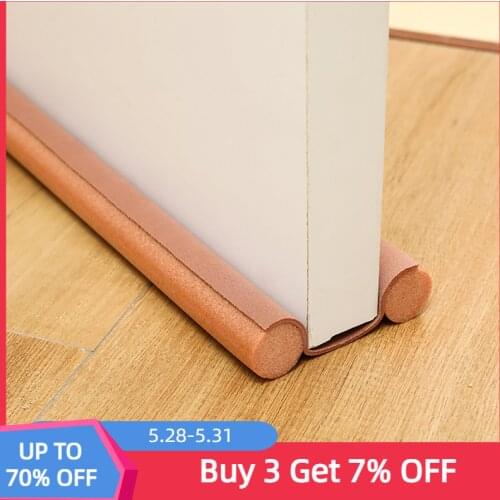 93CM Flexible Under Door Draft Guard Stopper Soundproof Noise Reduction Window Gap Weatherstrip Washable Breeze Blocker