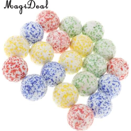20pcs 25mm Speckled Glass Marbles, Kids Marble Run Game, Marble Solitaire Toy Accs Vase Filler & Fish Tank Home Decor