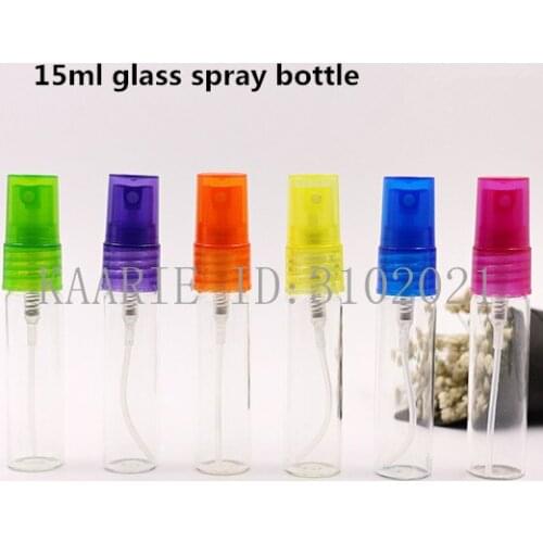 20/30pcs 15ml Empty Glass Refillable Portable sample perfume bottles Travel Spray Atomizer perfume bottle mini sample container