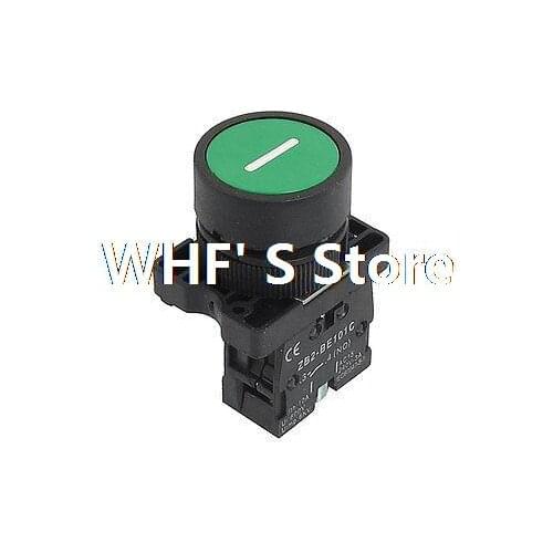22mm NO N/O Green Sign Momentary Push Button Switch 600V 10A ZB2-EA3311