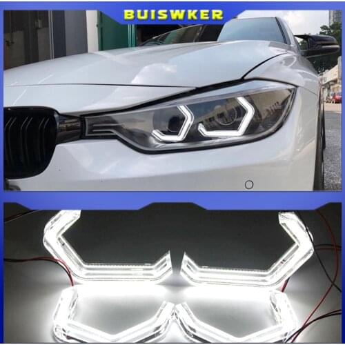 4Pcs LED M4 Style Angel Eyes Halo Rings Car Light Running Lamps DRL For BMW X3 E83 F25 X5 E70 F15 F85 X6 E71 E72 Z4 E85 E86 E89