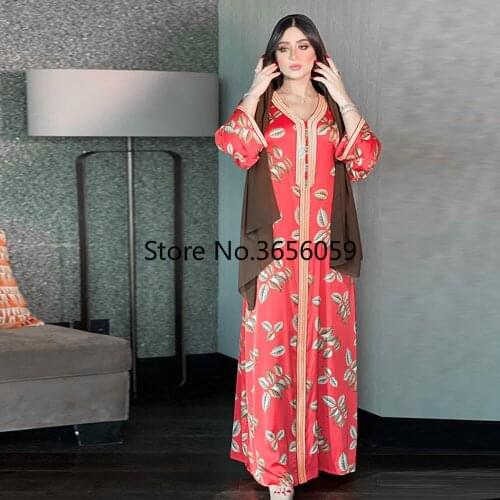 Dashiki African Dresses Women Dubai Abayas Modest Maxi Dress Moroccan Long Sleeve Muslim Kaftan Islamic Abaya Africa Clothing