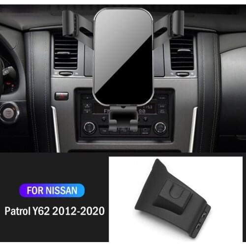 Car Mobile Phone Holder Special Air Vent Stand GPS Gravity Navigation Bracket For Nissan Patrol Y62 2012-2020 Car Accessories