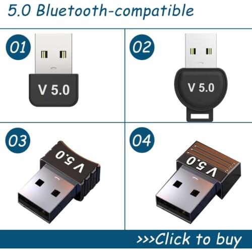 Bluetooth-compatible 5.0 Adapter USB Transmitter Receiver Wireless Dongle For Earphone Audio Computer Laptop Win 10 8 Receptor