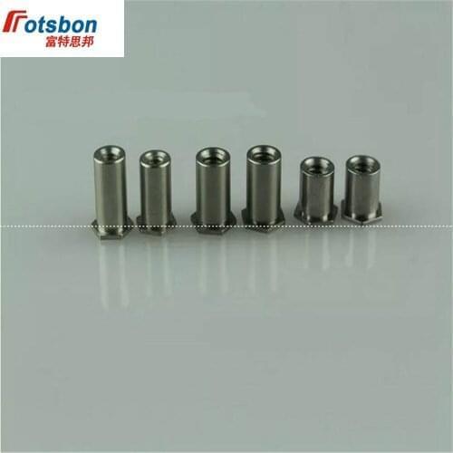 BSO-832-16 Hex Rivet Blind Hole Threaded Standoffs Self Clinching Feigned Crimped Standoff Server Cabinet Sheet Metal Spacer PEM