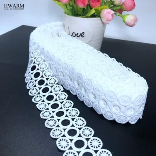 HWARM 10yard 3.7cm arts craft sewing fabric handwork lace fabric ribbon wedding decoration DIY water soluble exquisite milk silk