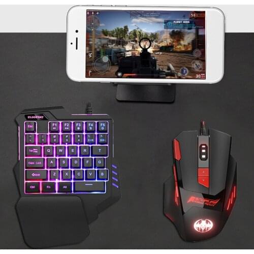 Game Keyboard Mouse Combos XT60 Color Wired Backlight One-Handed keyboard and mouse gaming keyboard for PC Gamer