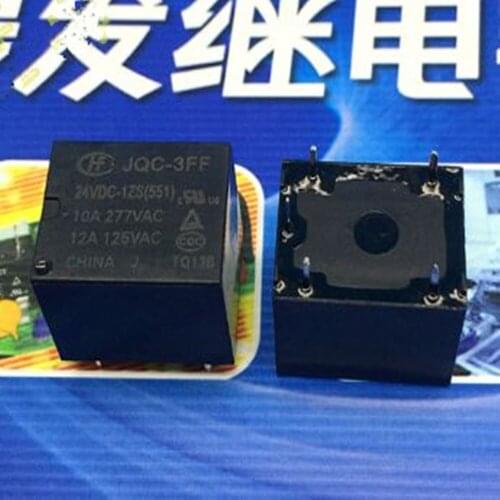 JQC-3FF-024-1ZS 24VDC 10A 277VAC DIP5 T73 HONGFA RELAY 1 From C, New and original 5pcs/lot
