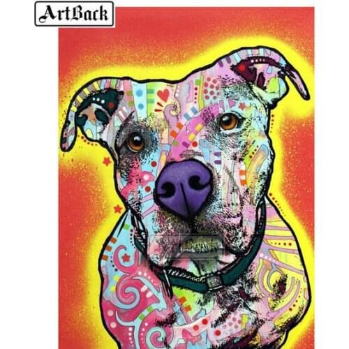 Full square drill color dog 5d diamond painting kit full diy diamond embroidery diamond mosaic decoration special offer ARD545