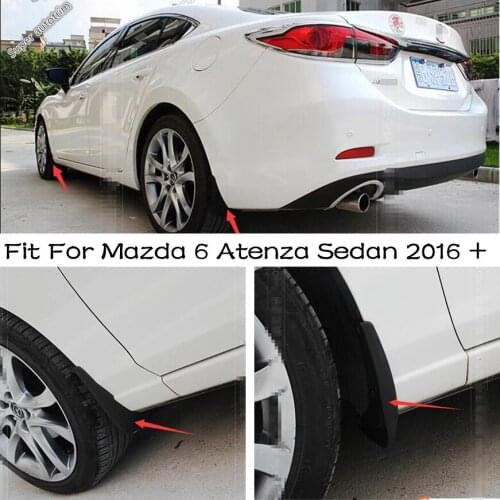 Lapetus Plastic Accessories Exterior Front & Rear Mud Guard Mudguards Splash Flaps Cover Kit For Mazda 6 Atenza Sedan 2016 2017