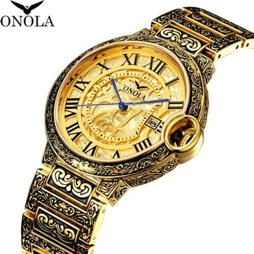 Mens Watches Waterproof 2020 New Gold Stainless Steel Strap Male Clock Top Brand Men Watch Military Wristwatch Orologio