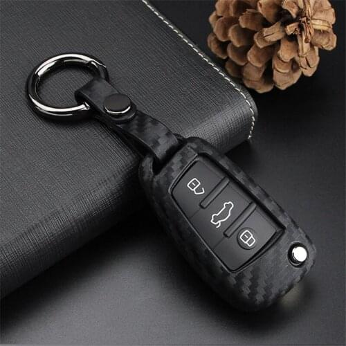 Soft Car Key Cover Holder for Audi C6 A7 A8 R8 A1 A3 A4 A5 Q3 Q7 A6 C5 A6L TT S1 S3 RS6 Allroad S6 SQ5 RS4 8P 8L 8V 2009-2013