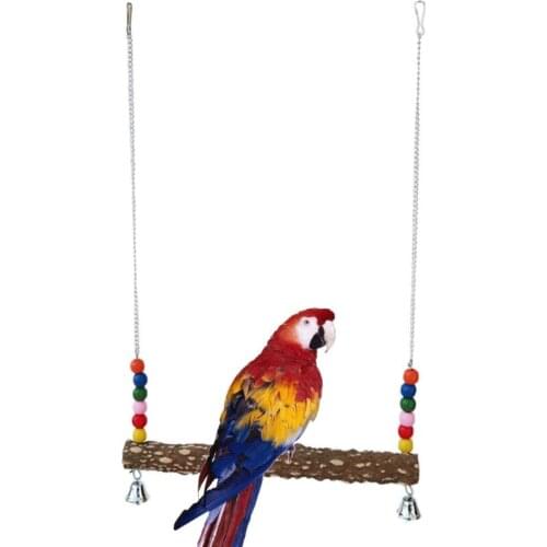 Natural Wooden Chicken Swing Toys for Hens Large Bird Parrot Macaw Training Play Stand Perch Chewing Toys