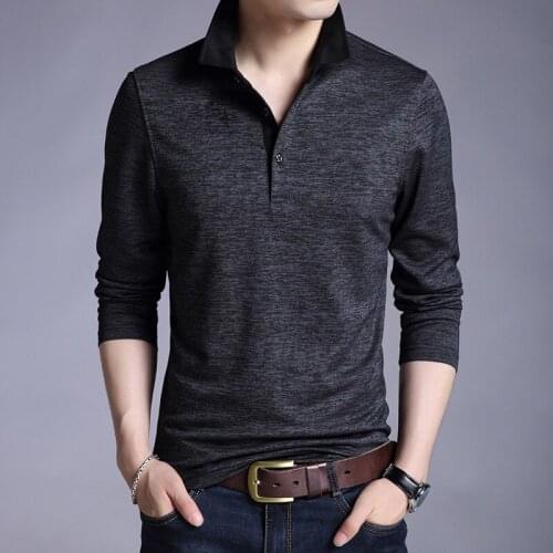 2020 new long-sleeved T-shirt middle-aged mens bottoming shirt trend autumn and winter clothes t qiao mens clothing