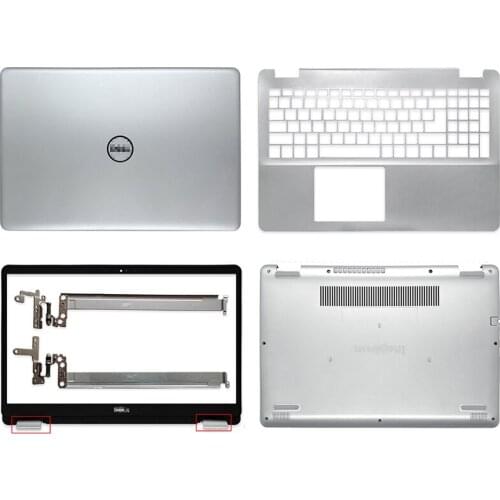 New For Dell Inspiron 15 5584 Laptop LCD Back Cover/Front Bezel/Hinges/Palmrest/Bottom Case Rear Lid A/B/C/D Cover Silver