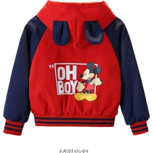 Spring New Childrens Cartoon Minnie Jacket Kids Girls Outing Clothes Jacket Children Zipper Cardigan Jacket 1-10Years Disney