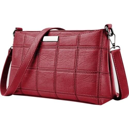 Womens Handbag Casual Tassel Handbag Female Designer Bag Leather Plaid Messenger Bag Shoulder Solid Color Small Square Bag