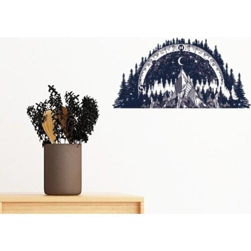 Iceberg Forest Moon Art Pattern Removable Wall Sticker Art Decals Mural DIY Wallpaper for Room Decal