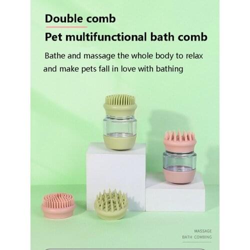 Pet Bathing Brush, Multifunctional Hair Removal Massage Brush, Cat And Dog Cleaning And Grooming Comb Supplies