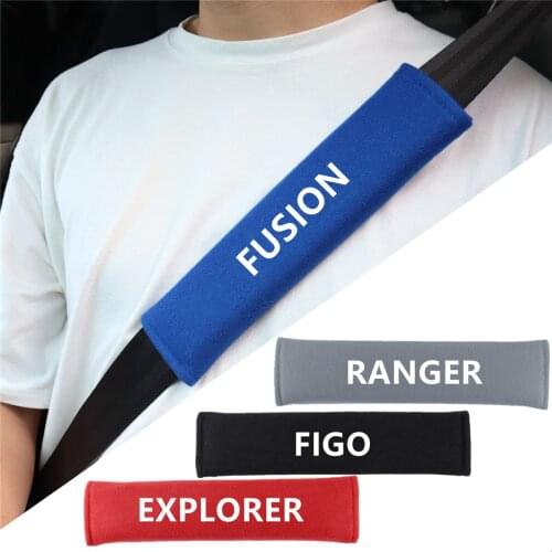 2Pcs Breathable Car Safety Belt Cover For Ranger FIGO EXPLORER Fusion Seat Belt Shoulder Pads baby car seat cover