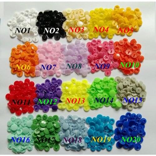 20colors Fastener T5 Snap Buttons 300 set T5 12mm Plastic Buttons plastic Snap Fasteners With KAM Button Press Stud Cloth Diaper