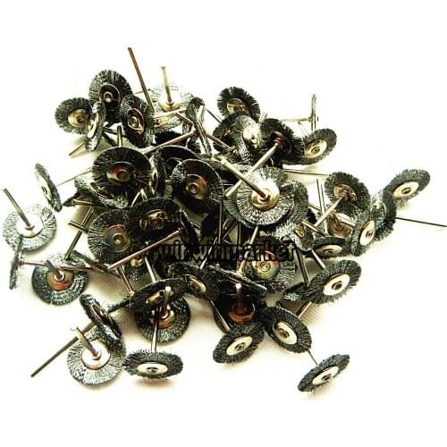 New 30pcs Wire Steel Brush Polishing Wheel for Rotary Tools 2.35mm