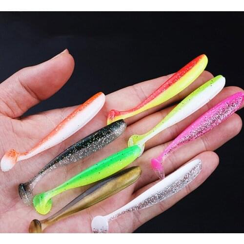 6Pcs Soft Lures Silicone Bait 5cm 1.5g Goods For Fishing Sea Fishing Pva Swimbait Wobblers Artificial Tackle