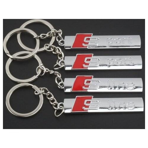 Auto Styling Alloy Key Case Chain Fit A4LA6LA3S5A7Q3Q5Q7Sline Car Accessories Keychain