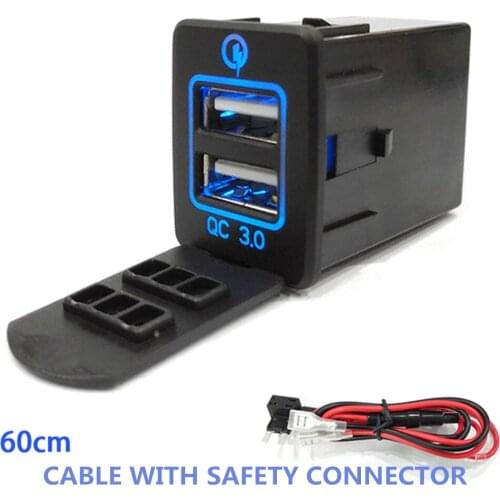 XUNMA Dual USB Car Charger Power Adapter For Nissan R18 Quick Charge QC3.0 Socket Charger For iPhone 5 6 6S Samsung Ipad Tablet