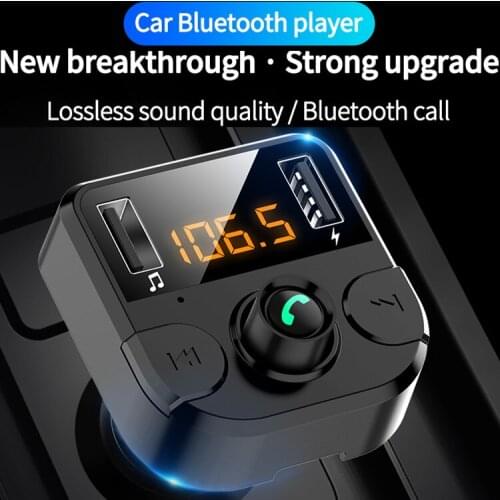 Car Kit Handsfree Wireless Bluetooth FM Transmitter LCD MP3 Music Player USB Charger Support TF 12V 2.1A FM Modulator Handsfree