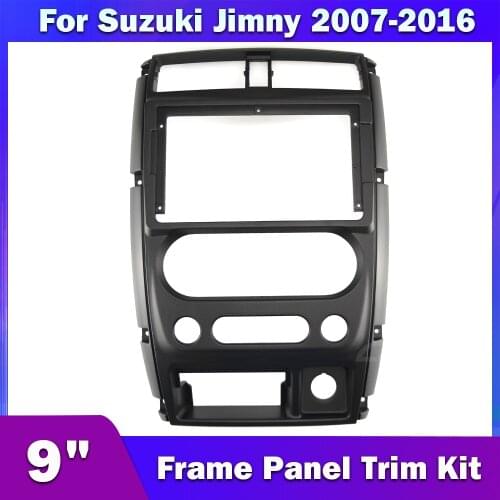 CarBar 9" Double Two 2 Din Car Radio Fascia For Suzuki Jimny 2007-2016 Dash Dashboard Frame Panel Trim Kit Stereo