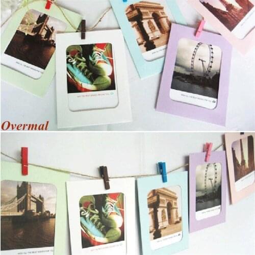 10Pcs Photo Frame Hot Sell Overmal 5 6 7 Inch Creative Gift DIY Wall Hanging Paper Photo Frame Wall Picture Album Wholesale