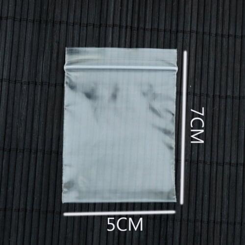 Hot Sale 500pcs/lot Mini Self Sealing Zip Lock Plastic Bags 5x7cm Clear Ziplock Bag Favor Jewelry Packaging Bag & Pouches