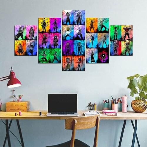 Anime Canvas Painting One Piece Naruto Demon Killer My Hero Academia Poster Print Print Print Pictures Home Wall Decor Boy Gift