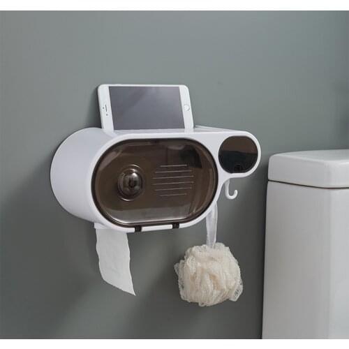 Kotak Handuk Kertas Dapur Gulungan Kotak Kertas Toilet Kertas Rak Toilet Hiasan Dinding Gratis Pukulan Rak Handuk Kertas Toilet