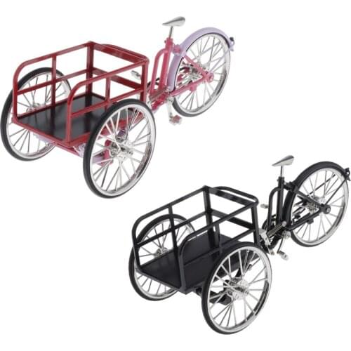 1:10 Scale Alloy Diecast Bicycle Model Tricycle Bike Toy Decoration Crafts for Home Desktop Collectible Gift - Select Colors