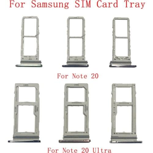 Memory MicroSD Card SIM Card Tray SIM Card Slot Holder For Samsung Note 20 N980 N981 Note 20 Ultra N985 N986 Replacement Parts