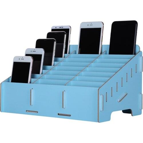 Multifunctional Blue Wooden Storage Box For Electronic LCD Screen cell phone IC Chip BGA Mobile Phone Repair Tool Box