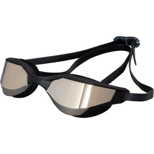 Fashion Adult Rainbow Coated Swimming Goggles Anti fog Pool Swim Glasses