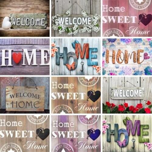 GATYZTORY DIY Painting By Number “Welcome Home” Drawing On Canvas Pictures By Numbers Kits Hand Painted Paintings Gift Home Deco