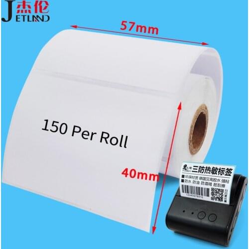 Direct Thermal Label Stickers, 10 Rolls , Core 13mm,OD 40MM, Sutible for Bluetooth Thermal Labeller 40x30 55x40 55x30 55x20